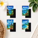 Fridge Magnet Wisata Indonesia Set 4 PCS | Magnet Kulkas Bali Lombok Papua Maluku | Souvenir Travel Aesthetic 2x3 Inch Fridge Magnet Wisata Indonesia Set 4 PCS | Magnet Kulkas Bali Lombok Papua Maluku | Souvenir Travel Aesthetic 2x3 Inch
